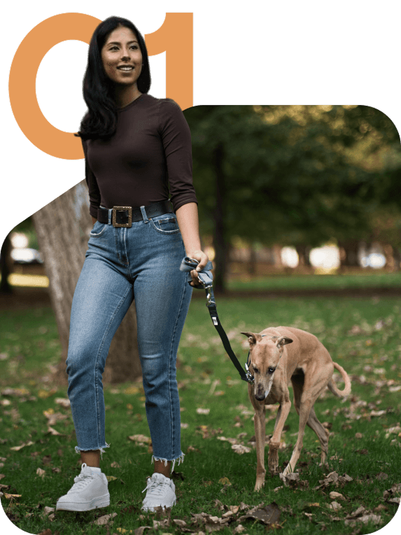 dog walking women
