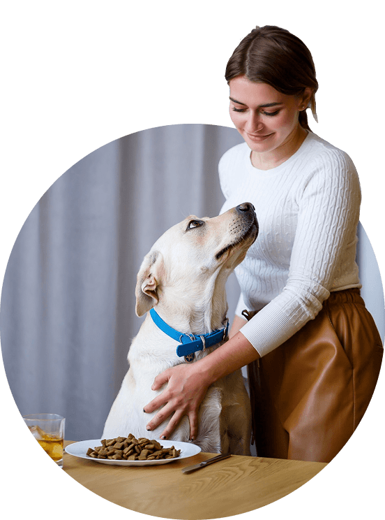 Person with dog